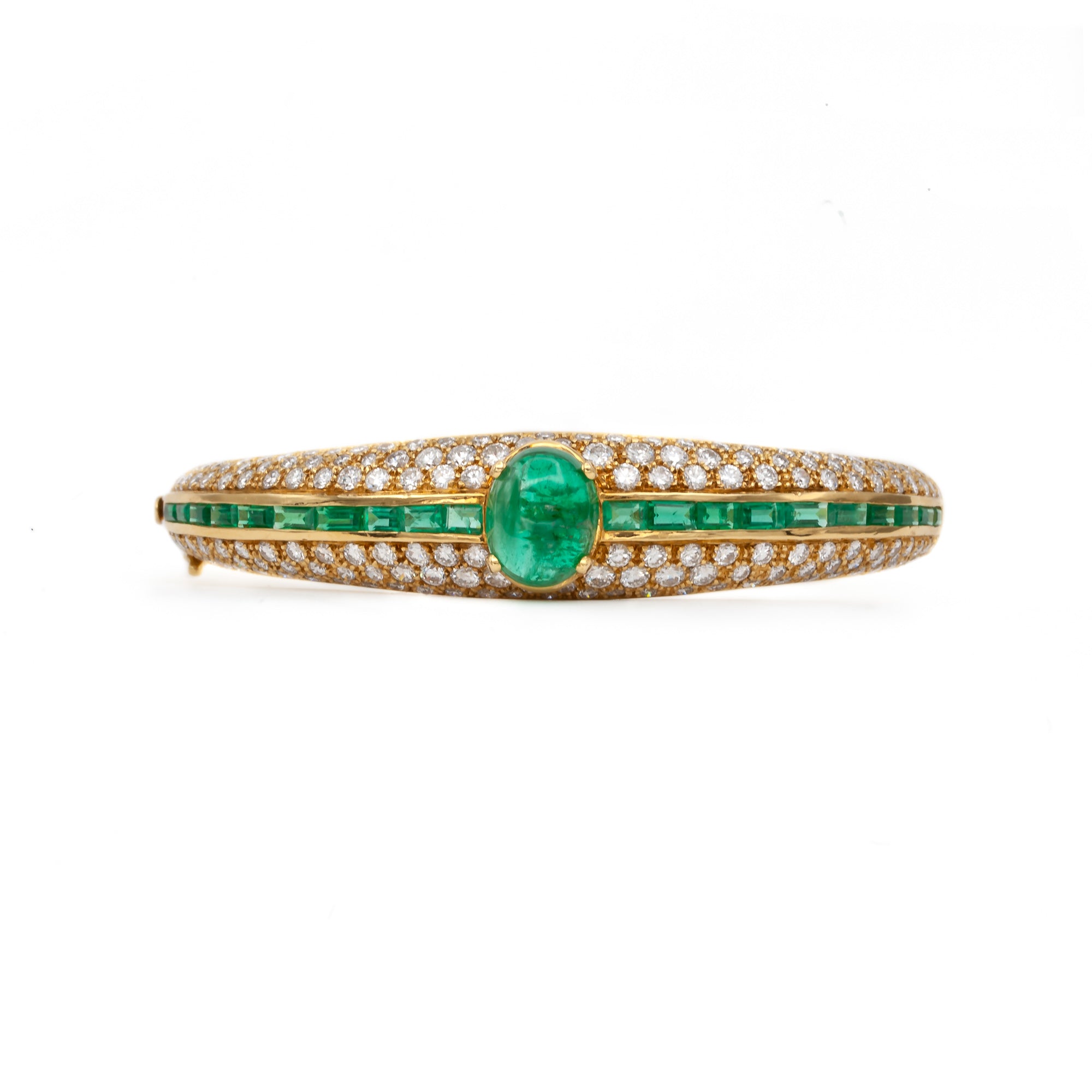 Noble Beauty|A-grade jadeite ice green cabochon 4mm sterling silver plated  18k multi-embellished luxury bracelet - Shop luien-jade Bracelets - Pinkoi